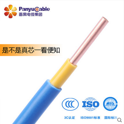 番禺电缆 BV2.5平方插座用电线国标单芯铜芯家装家用足100米硬线